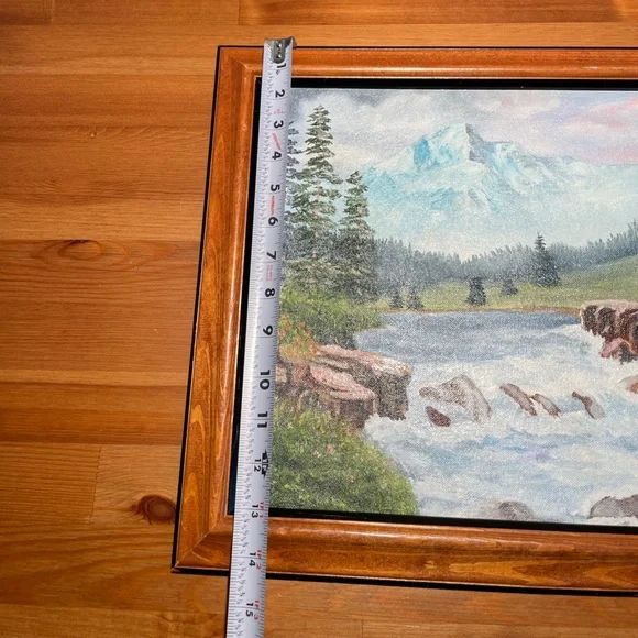 Mountain River Landscape Scene Artwork Framed Artist Signed Wanda Bunch '08 - Picture 15 of 16